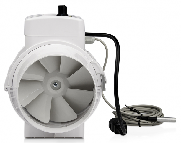 280m³h Ventilution Ventilator 125mm mit Thermostat Regler